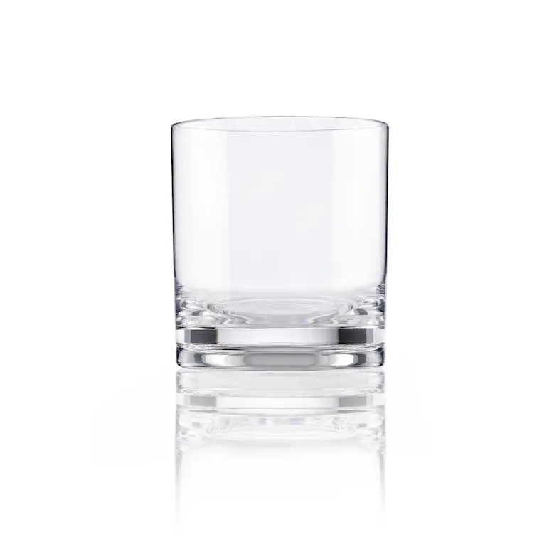 Water and whisky glasses